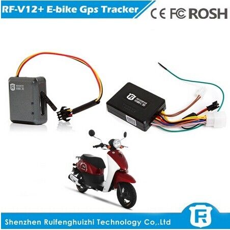 Cell phone sim card gps tracker software and alarm for electri bicyclerf-v12+