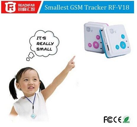 Reachfar rf-v18 gsm tracker with sos button communicator for elderly kids cell phone